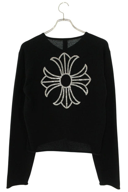 Chrome Hearts Black Cashmere Rhinestone Sweater Size L