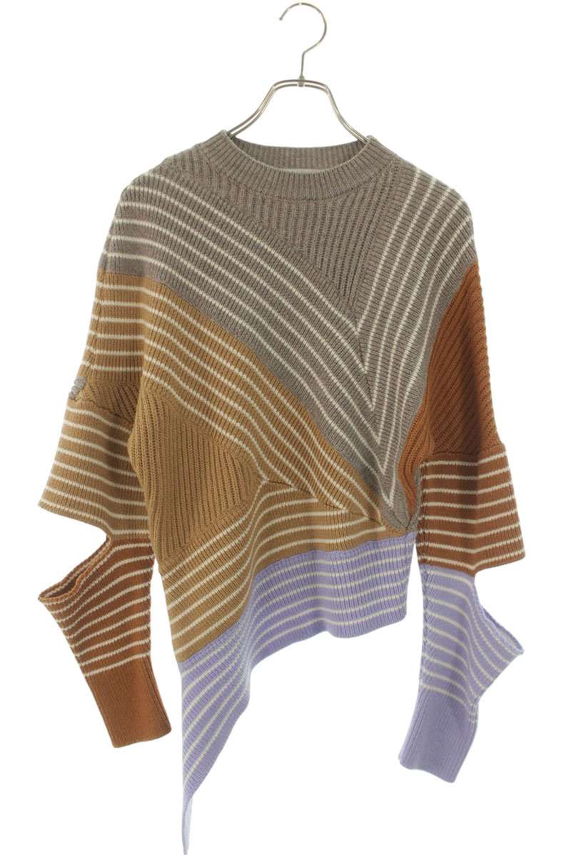 Stella McCartney 3D Stripe Asymmetric Sweater Multi Size 36