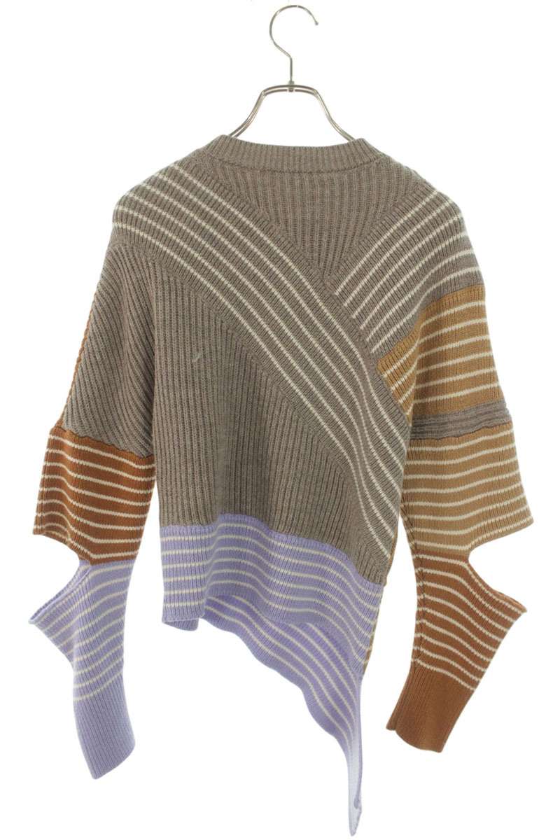 Stella McCartney 3D Stripe Asymmetric Sweater Multi Size 36