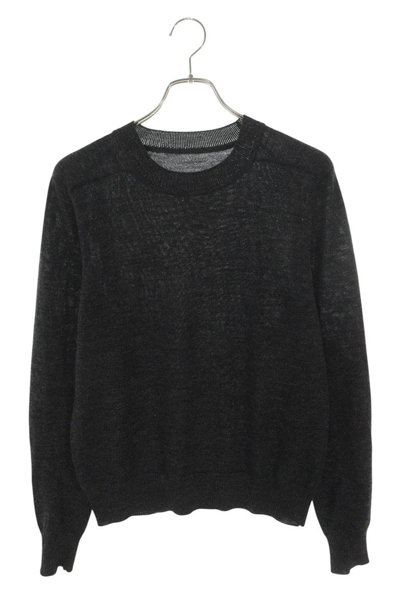 Maison Margiela Gray Suede Elbow Patch Wool Sweater Size XXS