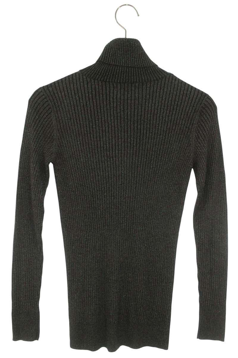 Dries Van Noten Black Lamé Turtleneck Knit Sweater Size S