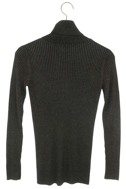 Dries Van Noten Black Lamé Turtleneck Knit Sweater Size S