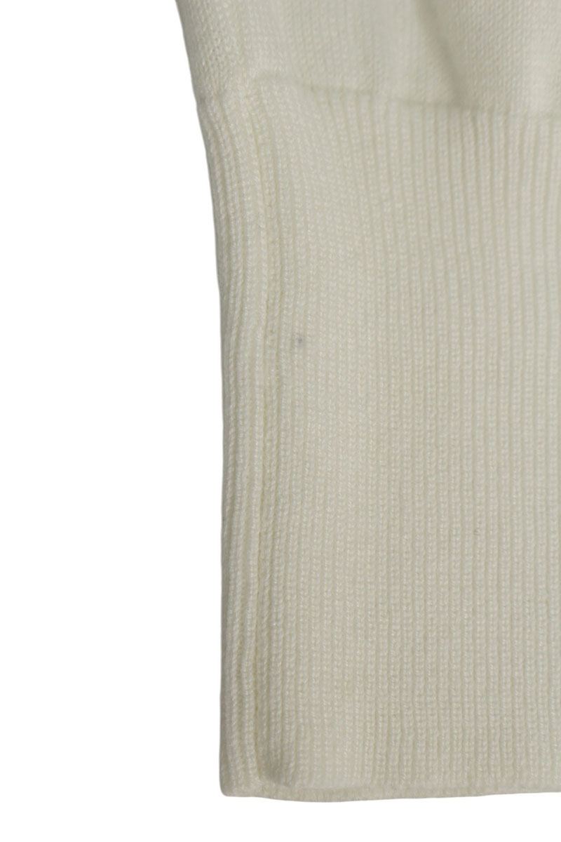 Chanel High-Neck Silk Blend Sweater White Size 34