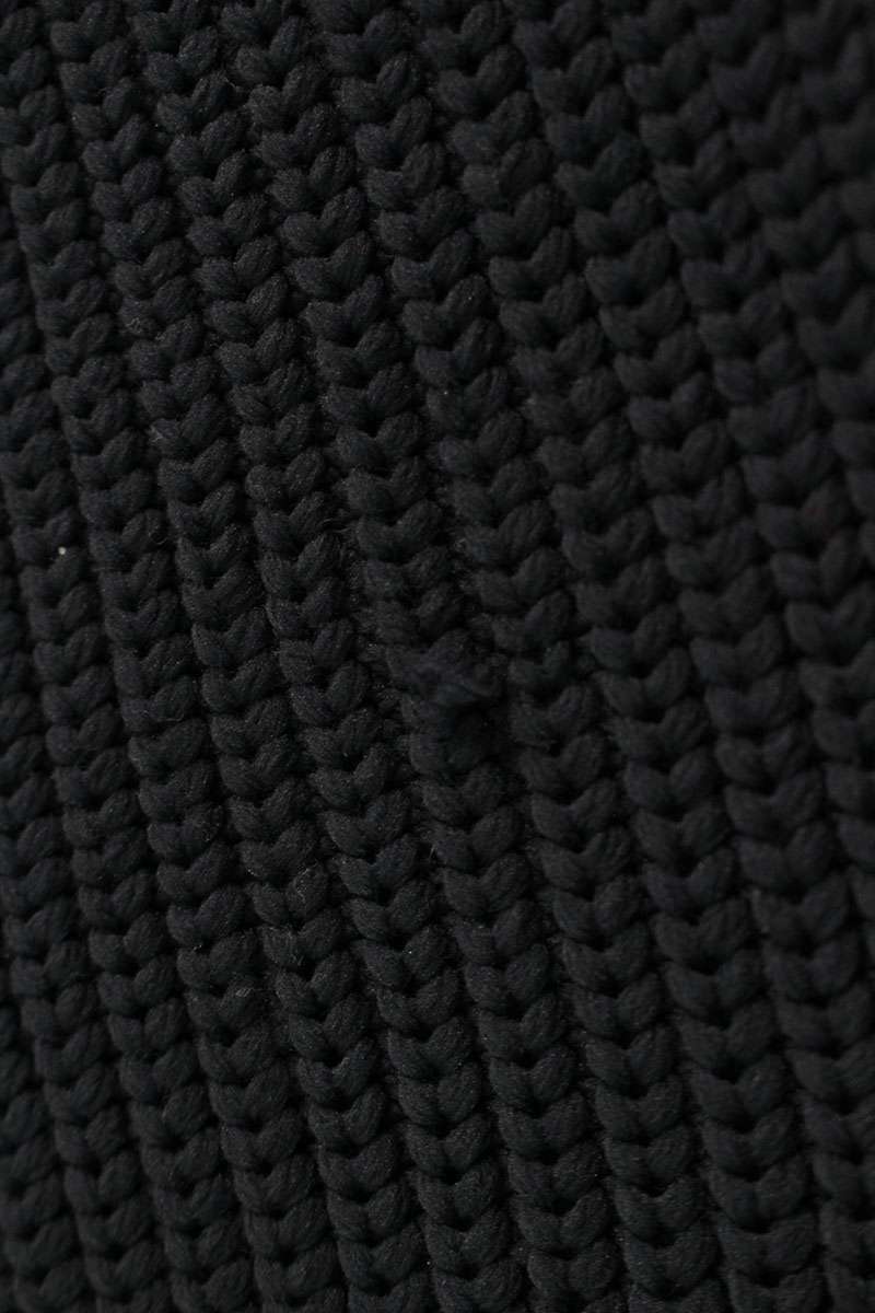 Sacai Black Polyester Half-Sleeve Knit Sweater Size 2