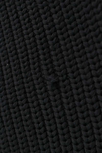 Sacai Black Polyester Half-Sleeve Knit Sweater Size 2