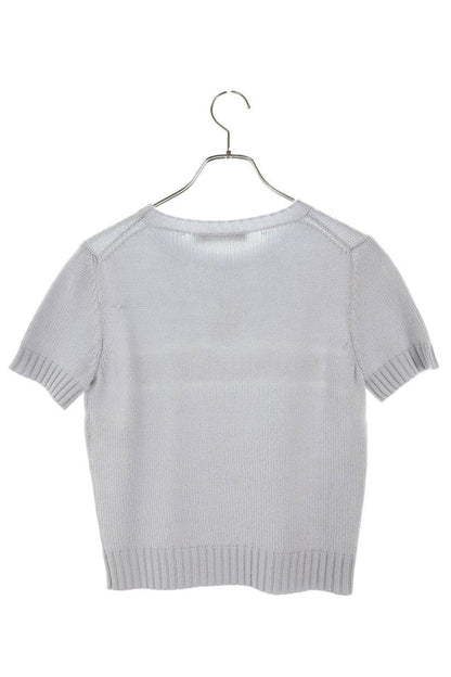 Dior Light Blue Logo Cashmere Sleeve Sweater Size 34