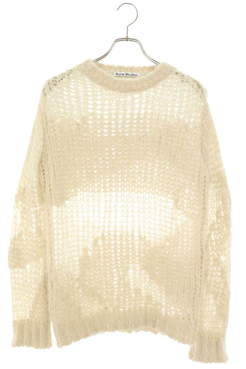Acne Studios Mohair Blend Crewneck Knit Off-White Size XS