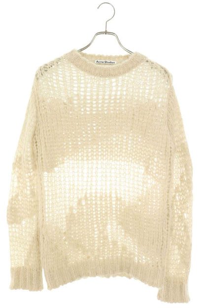 Acne Studios Mohair Blend Crewneck Knit Off-White Size XS