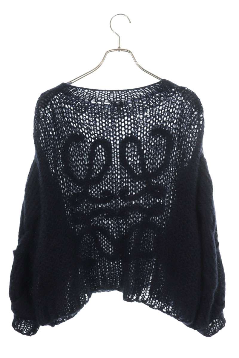 Loewe Anagram Low Gauge Mohair-Wool Sweater Navy Size XS