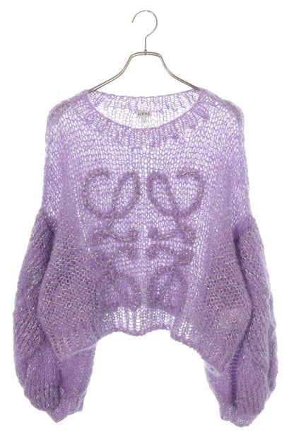 Loewe Purple Anagram Low-Gauge Mohair Sweater Size XS