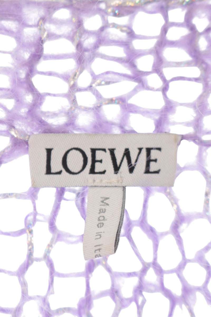 Loewe Purple Anagram Low-Gauge Mohair Sweater Size XS