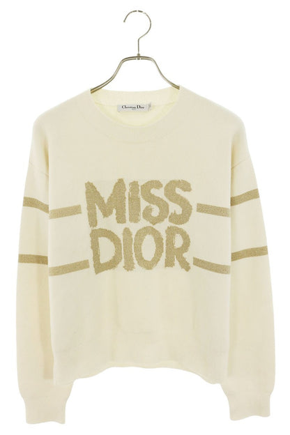 Dior MISSDIOR Cashmere Wool Blend White Gold Size 38