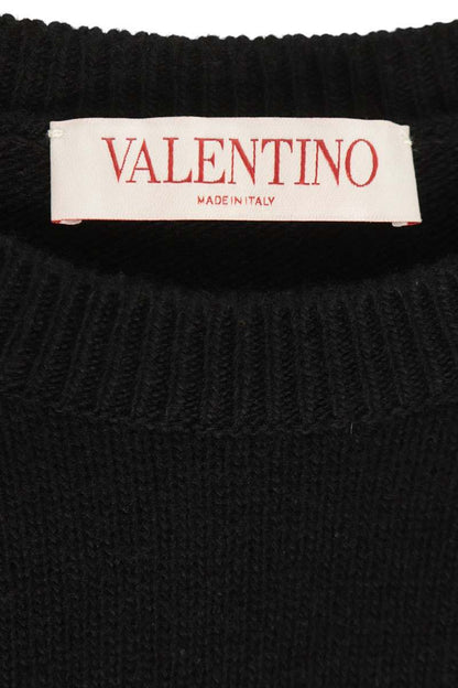 Valentino Floral Applique Wool Knit Sweater & White Size XXS