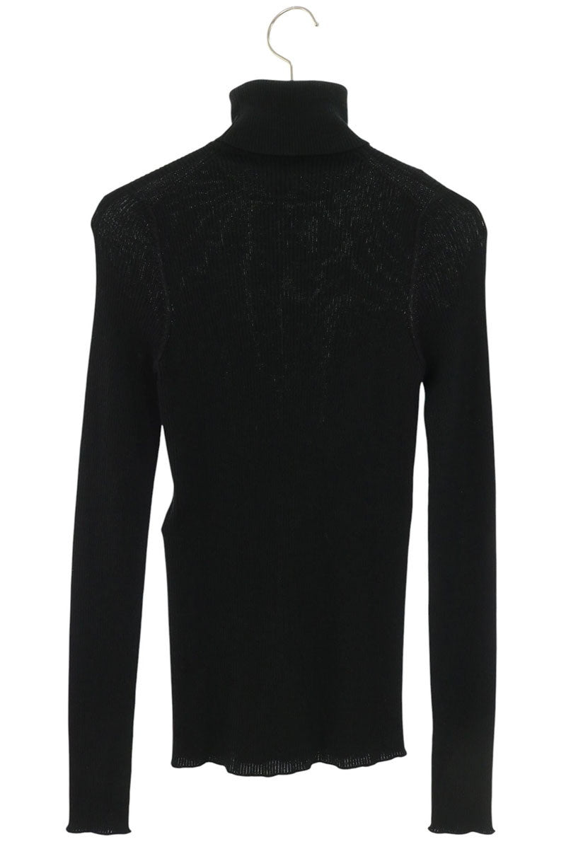 Louis Vuitton LV Logo High Neck Wool Sweater Black Size XS