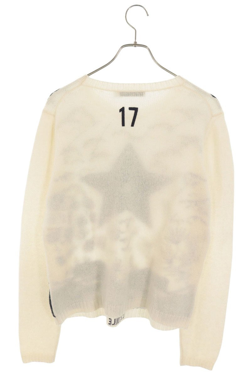 DIOR L'ETOILE Embroidered Off-White Navy Size 44