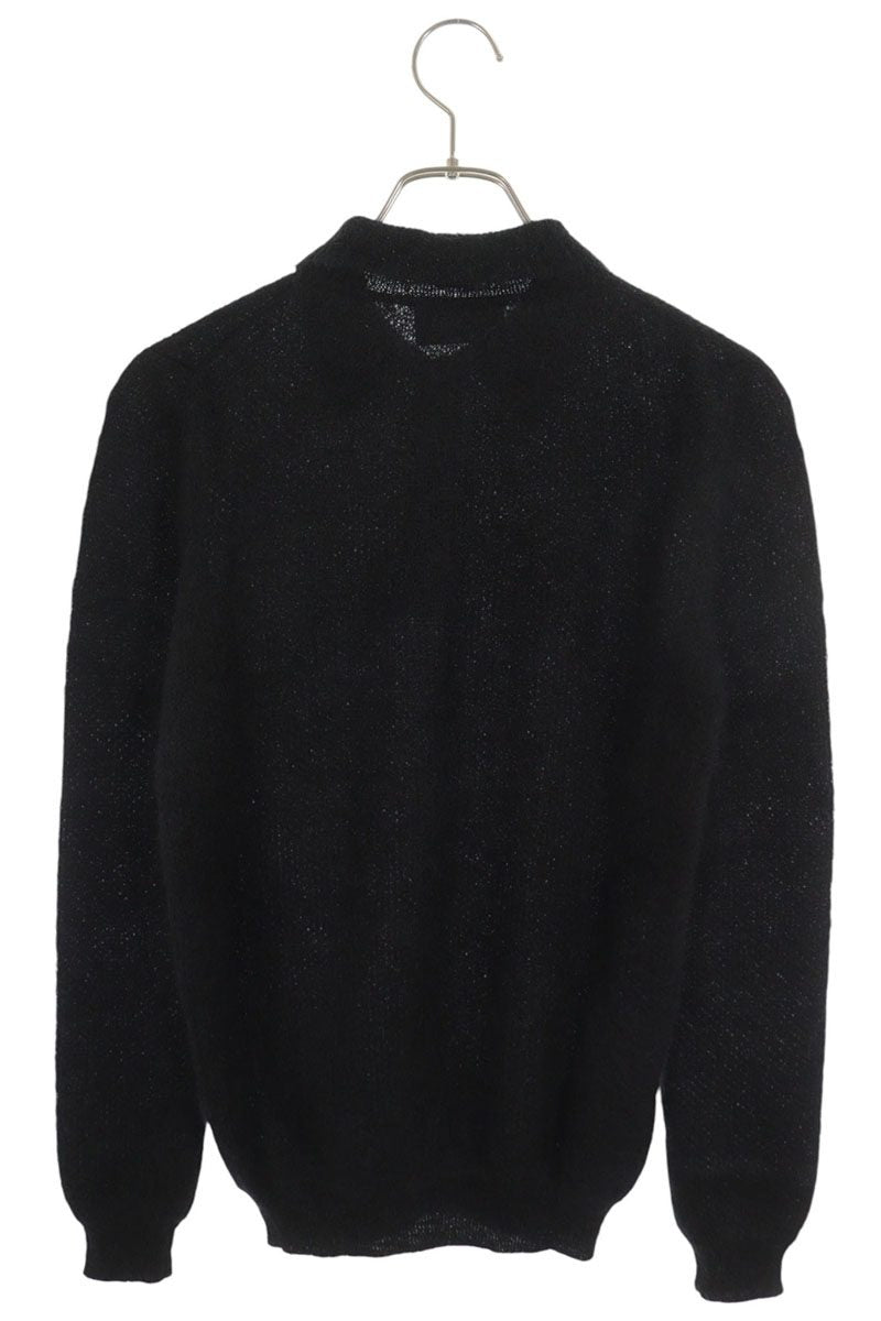 Prada Black Mohair Polo Knit Size 36