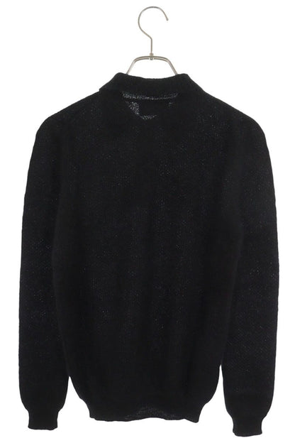 Prada Black Mohair Polo Knit Size 36