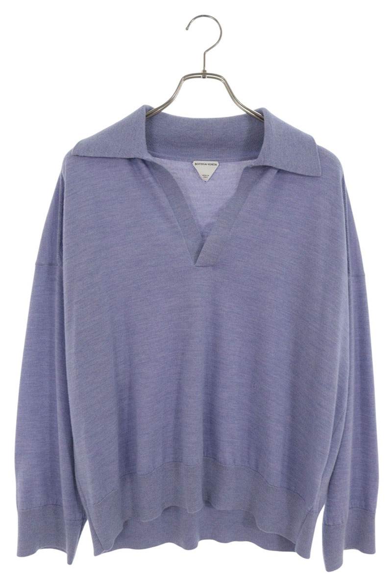 Bottega Veneta Oversize BV Embroidered Polo Purple Size S