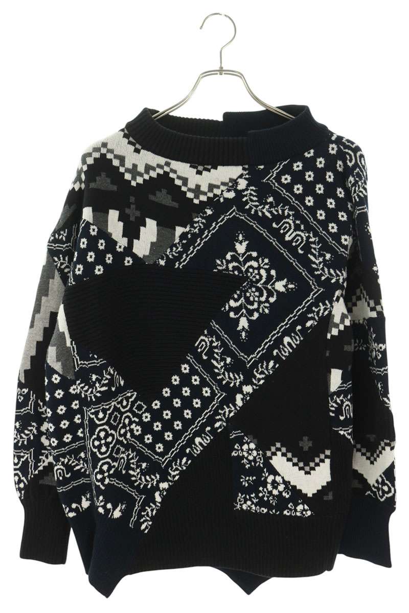 Sacai Black Archive Mix Knit Sweater Size 2
