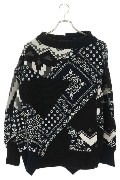 Sacai Black Archive Mix Knit Sweater Size 2