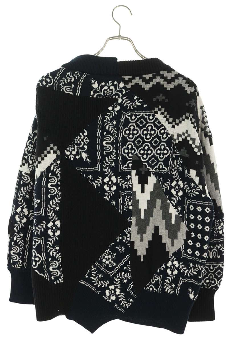 Sacai Black Archive Mix Knit Sweater Size 2
