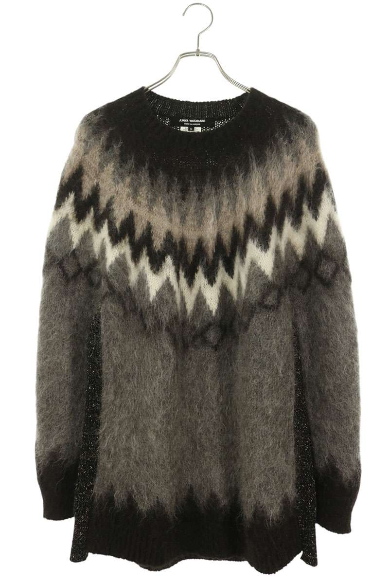 JUNYA WATANABE 21AW Mixed Material Sweater Gray Size S