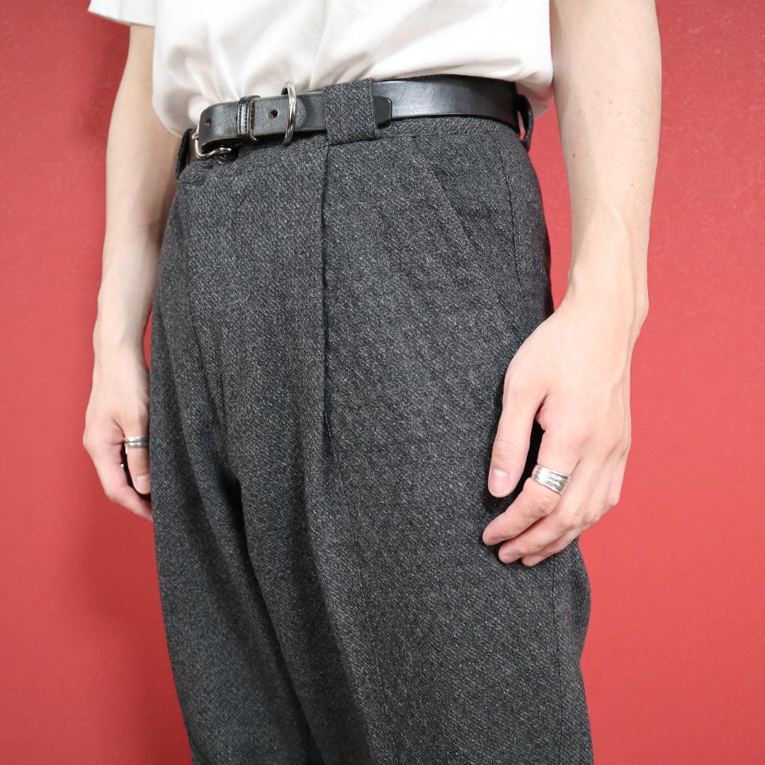 Gianni Versace Wide Front Embossed Slacks Size 44