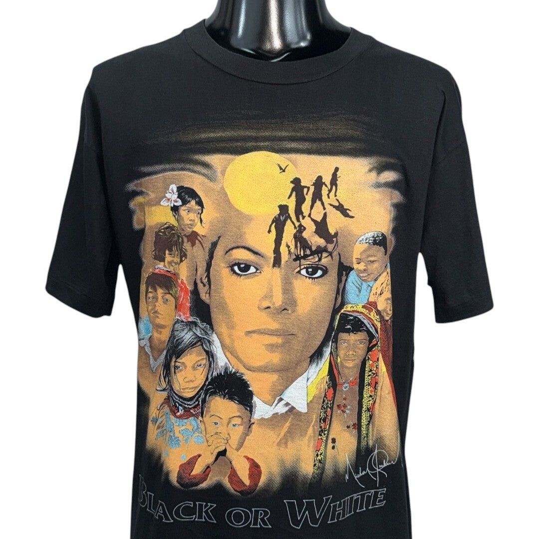 MICHAEL JACKSON 90s Black Or White Single Stitch Size L