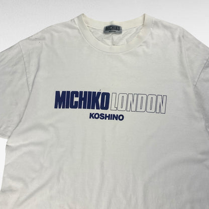MICHIKO LONDON 90s Short Sleeve T-Shirt White Size M