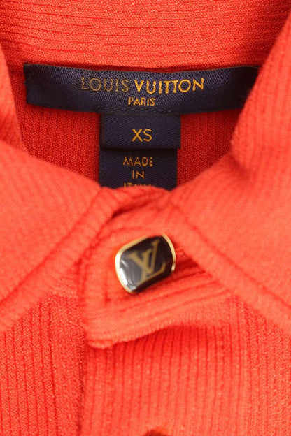 Louis Vuitton Red Logo Button Short Polo Shirt Size XS