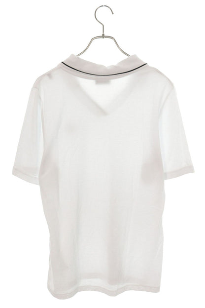 Moncler White Cotton Patch Short Sleeve Polo Shirt Size XL