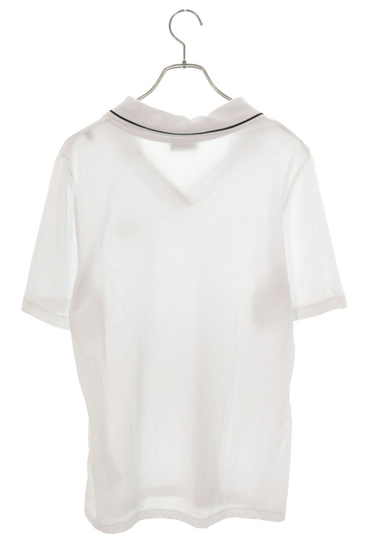 Moncler White Cotton Patch Short Sleeve Polo Shirt Size XL
