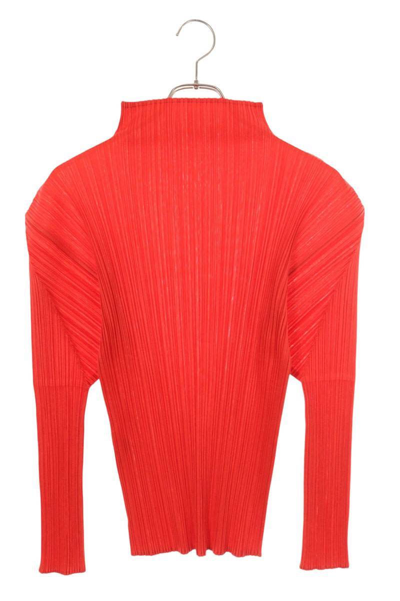 Vintage PLEATS PLEASE Red Pleated Sleeve Shirt Size 3