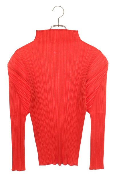Vintage PLEATS PLEASE Red Pleated Sleeve Shirt Size 3