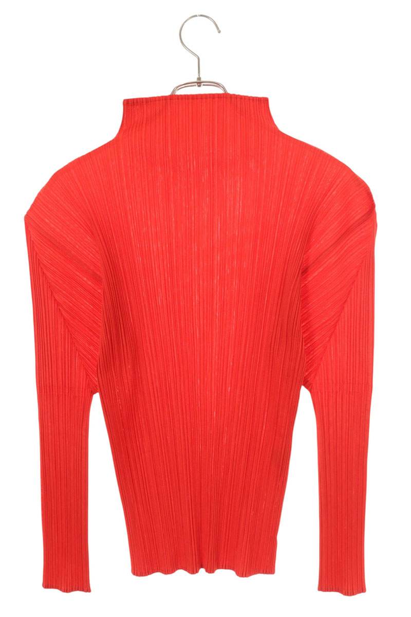 Vintage PLEATS PLEASE Red Pleated Sleeve Shirt Size 3