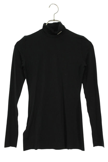 Prada Black Triangle Logo Stretch Long Sleeve Top Size 38