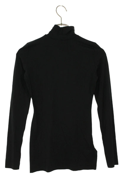 Prada Black Triangle Logo Stretch Long Sleeve Top Size 38