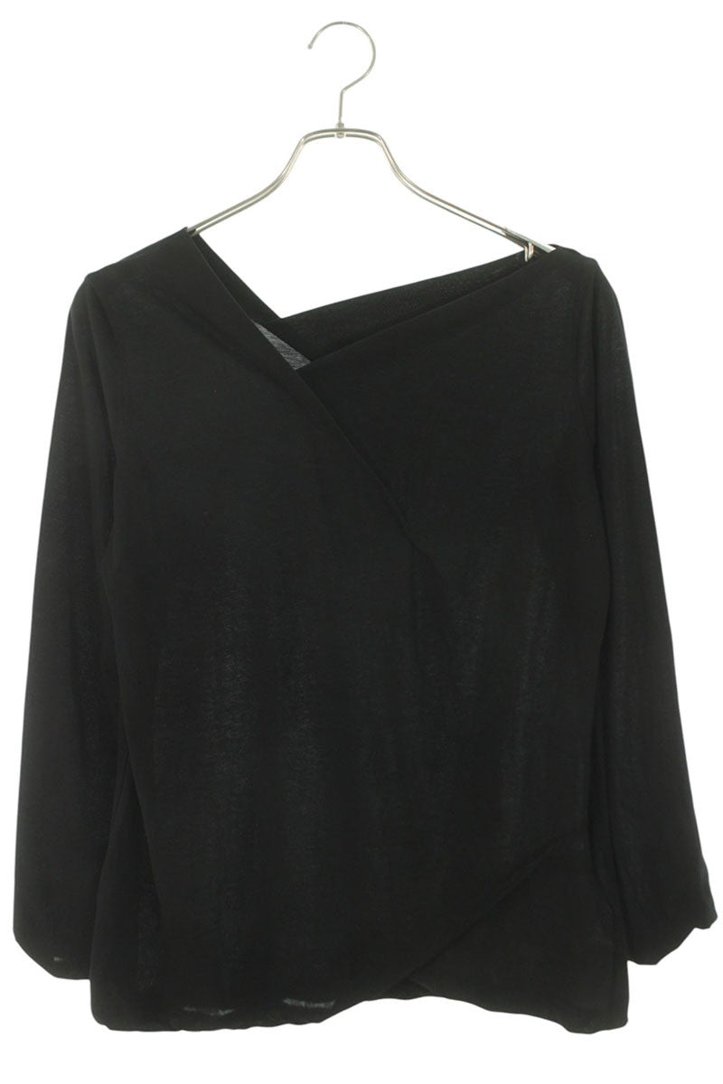 Yohji Yamamoto Black High-Twist Jersey Sleeve Top Size 2