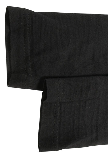 Miu Miu Black Cotton Logo Patch Long Sleeve Top Size XS
