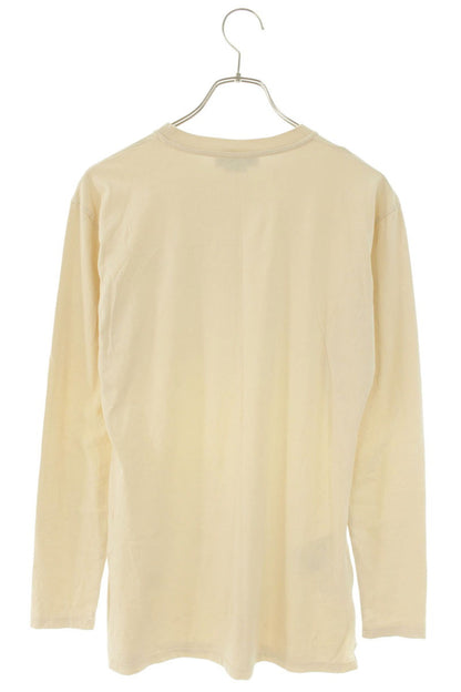 Miu Miu Light Beige Cotton Logo Patch Sleeve Top Size XS