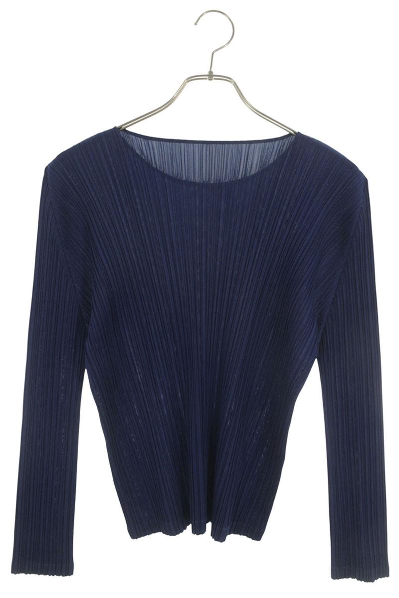 Issey Miyake Pleats Please Pleated Long Top Blue Size 4