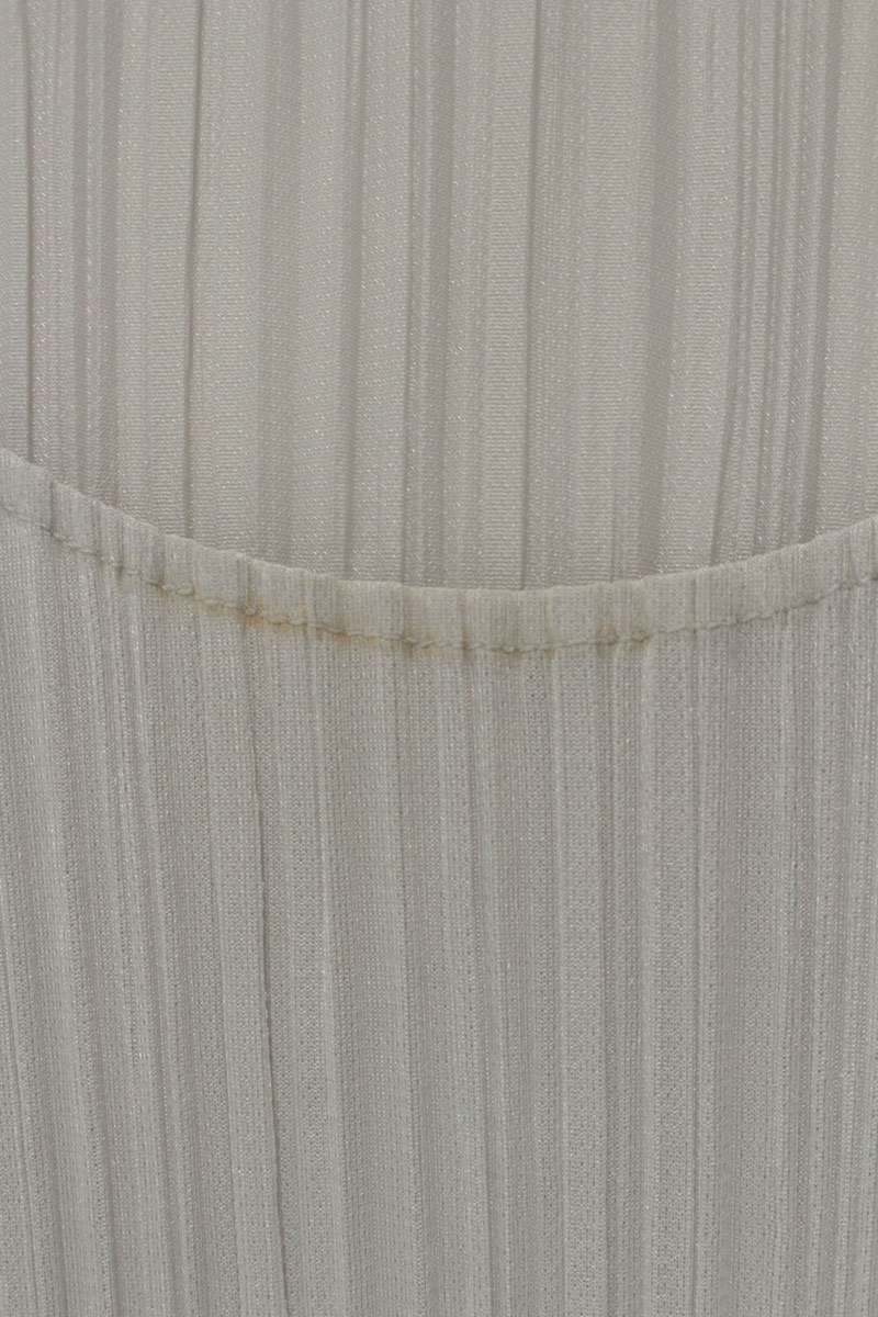 Issey Miyake Pleats Please Pleated Long Sleeve Top Light Gray Size 3