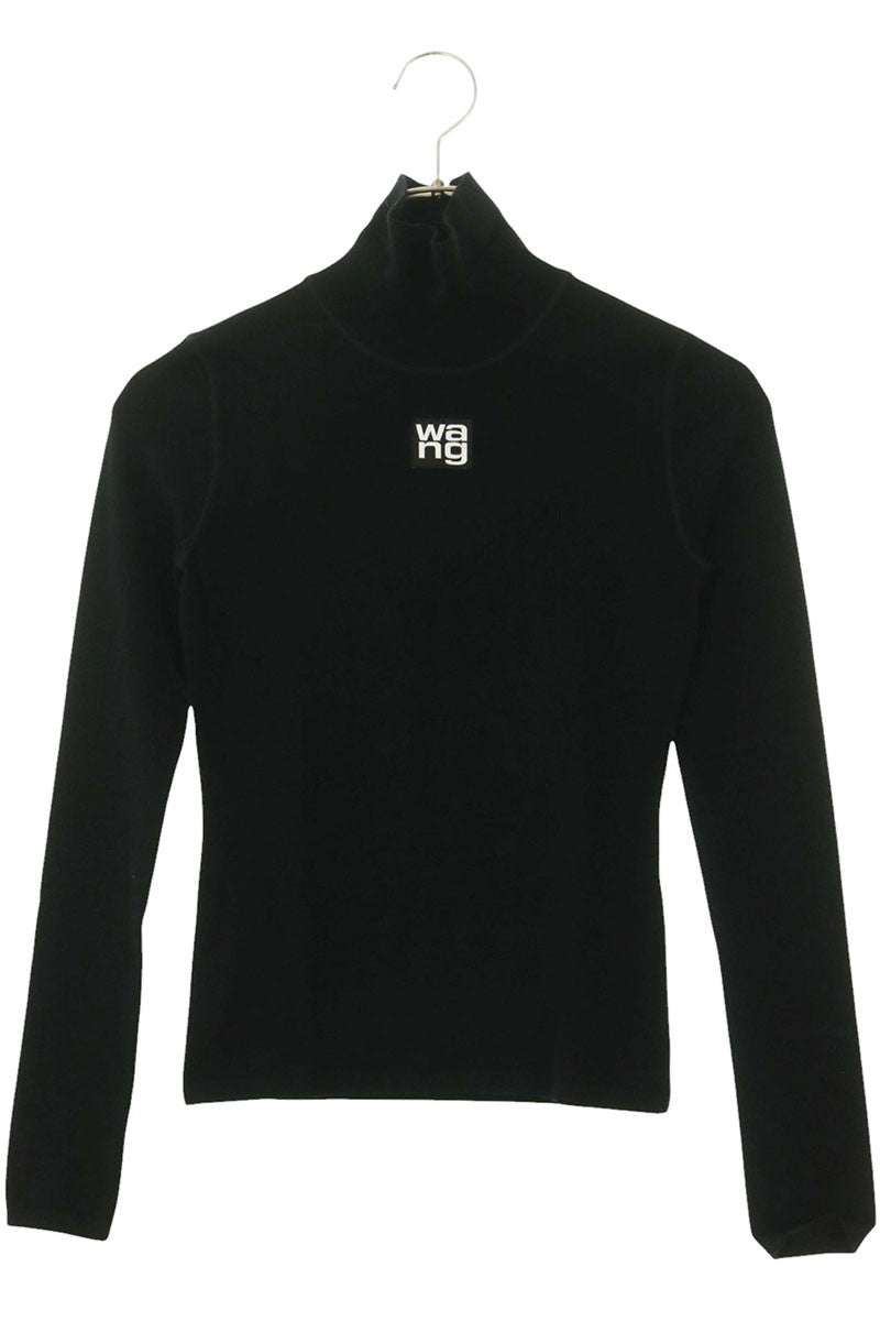 Alexander Wang Logo Patch Long Sleeve High Neck Top Size XS