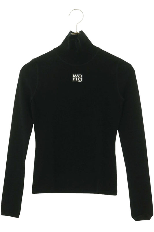 Alexander Wang Logo Patch Long Sleeve High Neck Top Size XS