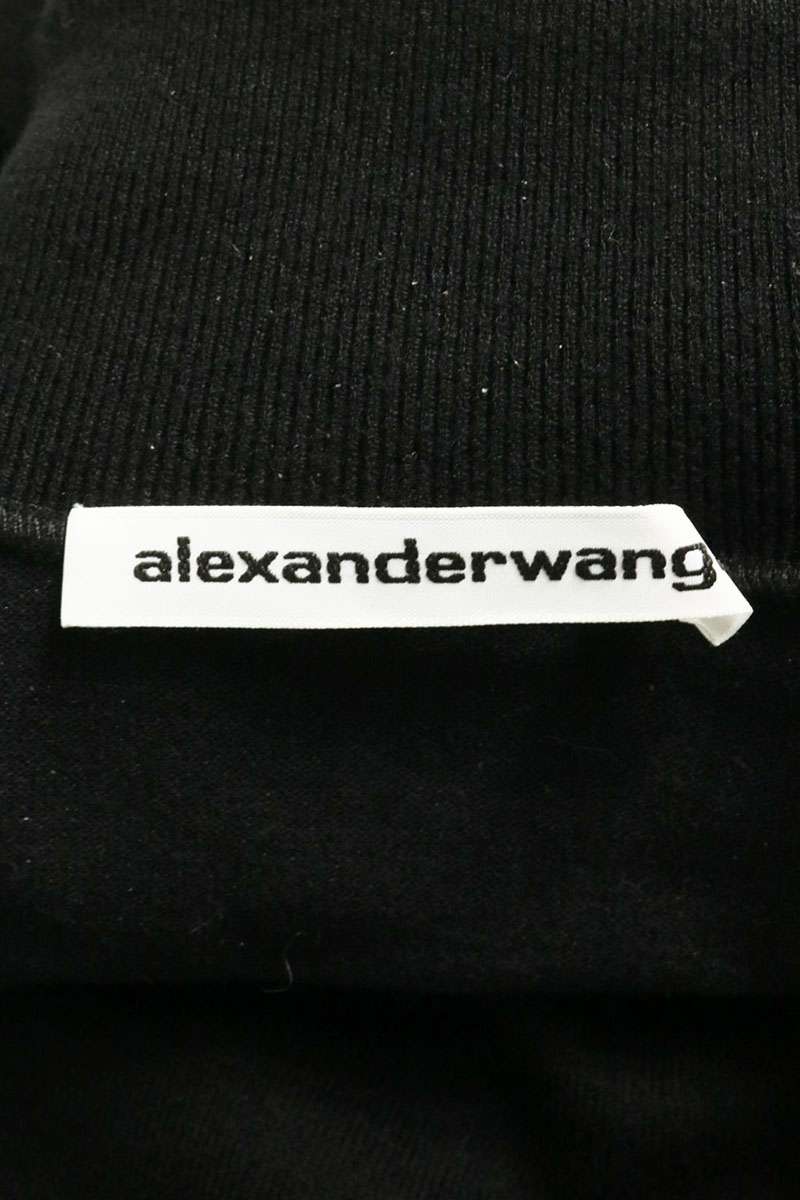 Alexander Wang Logo Patch Long Sleeve High Neck Top Size XS