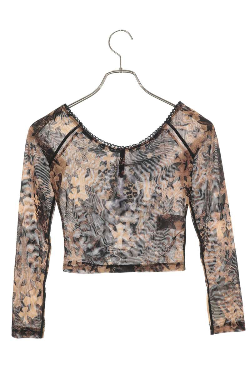 Chrome Hearts All-Over Cross Print Long x Black Size XS