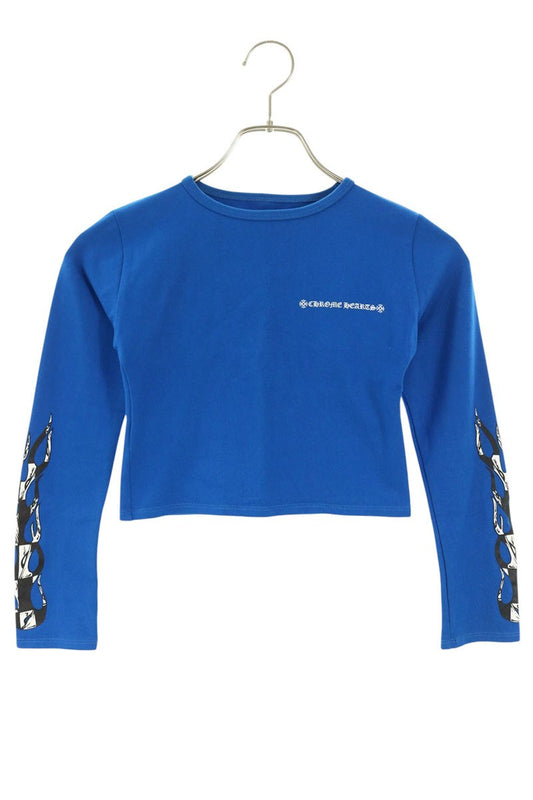 Chrome Hearts PPO 99EYES Fire Print Long Top Blue Size S