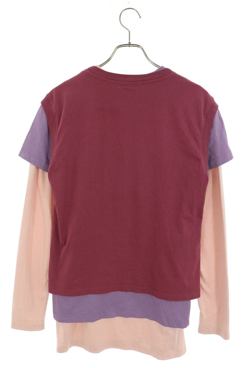 Miu Miu Pink Cotton Chest Logo Patch Long Sleeve Shirt Size XS