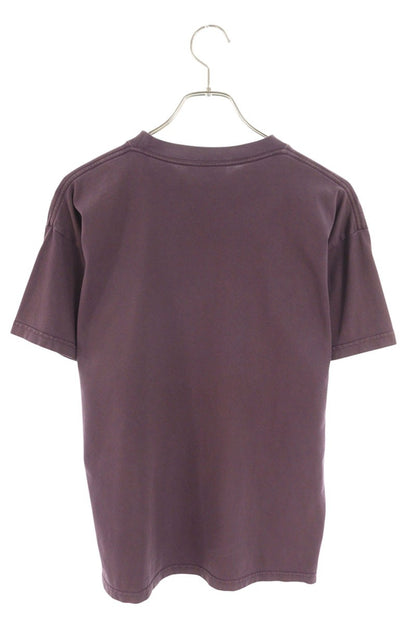 BALENCIAGA College Logo Medium Fit Dark Purple T-Shirt Size XXS