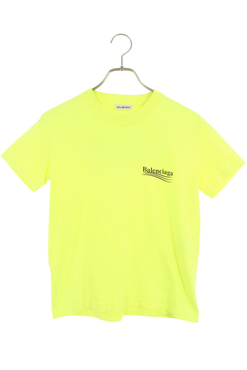 Balenciaga Light Green Cotton Campaign Print T-Shirt Size M